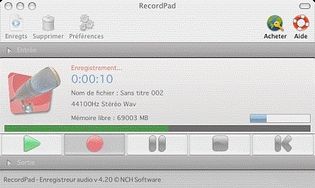 recordpad enregistreur audio gratuit