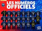 Coupe du Monde - Numéros officiels des joueurs de l'équipe de France