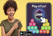 2048 Hexagon-Number Merge Game Jeux