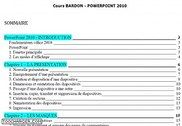 Cours Bardon - PowerPoint 2010 Informatique