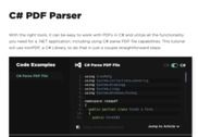 C# PDF Parser