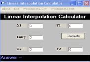 Linear Interpolation calculator Bureautique