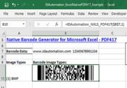 Excel PDF417 Barcode Generator Bureautique
