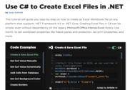 C# Create Excel File Tutorial Utilitaires