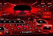 Neon Red Skull Keyboard Theme Internet