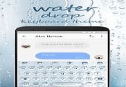 Water Drop Emoji Keyboard Theme for Facebook Internet