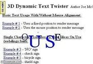 3D Dynamic Text Twister Javascript