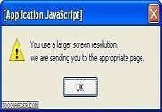 Ace Screen Resolution Redirect Javascript