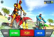 Superhero Water Surfer Bike Racing: Beach Racer