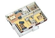 Plans d'étage de la maison 3d Maison et Loisirs