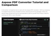 Aspose PDF Converter Tutorial Bureautique
