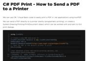C# Print PDF Bureautique