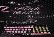Pink & Black Kika Keyboard Theme Bureautique