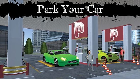 Sport voiture station d'essence parking simulateur