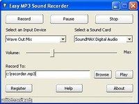 Easy MP3 Sound Recorder Easy MP3 Sound Recorder