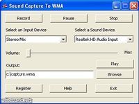 Sound Capture To WMA Sound Capture To WMA