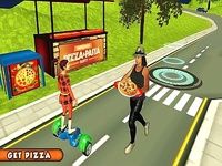 Livraison de Pizza Hoverboard Surfer 3d Livraison de Pizza Hoverboard Surfer 3d