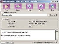 Access Password Recovery Pro Access Password Recovery Pro