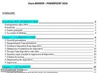Cours Bardon - PowerPoint 2010 Cours Bardon - PowerPoint 2010
