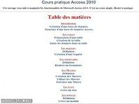Cours pratique Access 2010 Cours pratique Access 2010