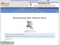 Nouveauté Access 2010 : Editeur de Macros Nouveauté Access 2010 : Editeur de Macros