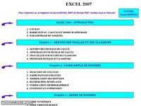 Cours Bardon - Excel 2007 Cours Bardon - Excel 2007