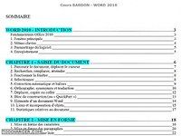 Cours Bardon - Word 2010 Cours Bardon - Word 2010