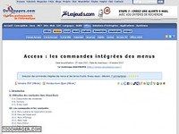 Les commandes intégrées des menus Les commandes intégrées des menus
