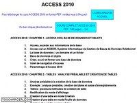 Cours Bardon - Access 2010 Cours Bardon - Access 2010