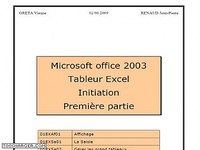 Livret de cours Excel 2003 initiation Livret de cours Excel 2003 initiation