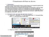 Cours pratique - Ms Access Cours pratique - Ms Access