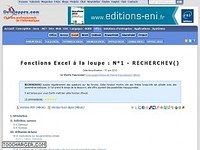 Fonctions Excel à la loupe : RECHERCHEV() Fonctions Excel à la loupe : RECHERCHEV()