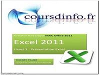 Cours Excel 2011 pour Mac Cours Excel 2011 pour Mac