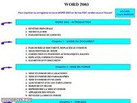 Cours Bardon - Word 2003 Cours Bardon - Word 2003