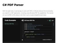 C# PDF Parser C# PDF Parser