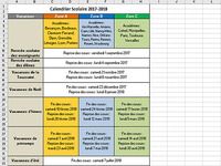 Calendrier vacances scolaires 2017-2018 Calendrier vacances scolaires 2017-2018