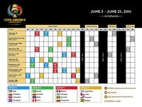 Calendrier de la Copa America 2016 Calendrier de la Copa America 2016