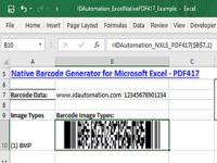Excel PDF417 Barcode Generator Excel PDF417 Barcode Generator