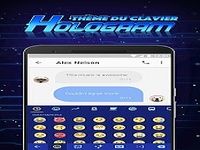 Thème du clavier Emoji Hologramme 3D Néon Thème du clavier Emoji Hologramme 3D Néon