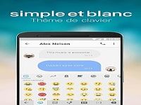 Thème du Clavier Emoji Simple Blanc Thème du Clavier Emoji Simple Blanc
