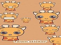 Cute Fawn Keyboard Sticker Cute Fawn Keyboard Sticker