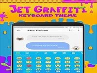 Jet Graffiti Emoji Keyboard Theme Jet Graffiti Emoji Keyboard Theme