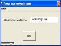Titreur pour Internet Explorer Titreur pour Internet Explorer