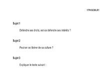 Bac 2017 Philosophie - Série S Bac 2017 Philosophie - Série S