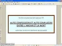 Auto confession et auto confusion... Auto confession et auto confusion...