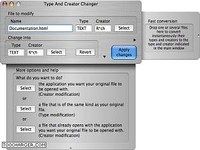 Type And Creator Changer Type And Creator Changer