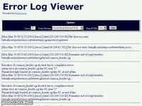 Error Log viewer Error Log viewer