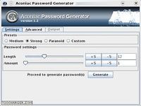 Aconiac Password Generator Aconiac Password Generator