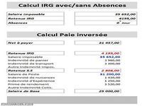 Calcul IRG au prorata Calcul IRG au prorata