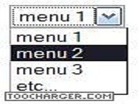 Menu déroulant Menu déroulant